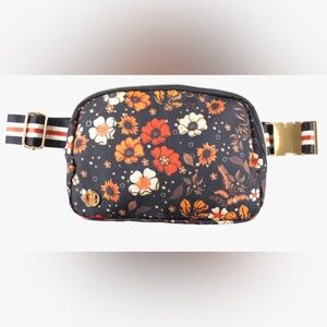 Simply Southern Floral Belt Bag - Black, Orange, White
